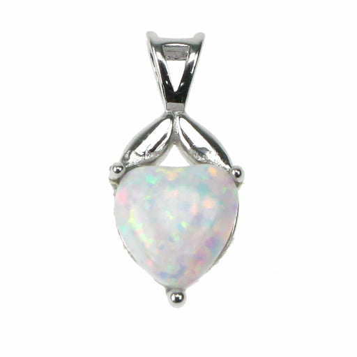 Zilver Designs Jewellery Snow Opal Heart Pendant SP4267