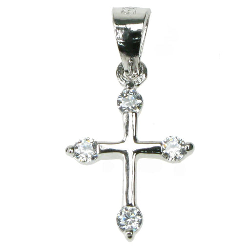 Zilver Designs Necklaces Silver Cross Cubic Zirconia Pendant SP1657