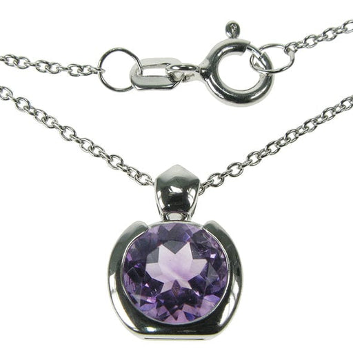 Zilver Designs Silver Jewellery Amethyst Round Necklace SN4699