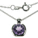 Zilver Designs Silver Jewellery Amethyst Round Necklace SN4699