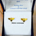 Zilver Designs Silver Jewellery Bee 18 Karat Gold Plate Detail Solid 925 Sterling Silver Stud Earrings SE4355