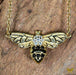 Zilver Designs Silver Jewellery Bee with 18 Karat Gold Plate Detail over Solid 925 Sterling Silver Necklace