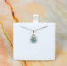 Zilver Designs Silver Jewellery Blue Topaz Bindi Style Drop Crystal Cubic Zirconia Surround Solid 925 Sterling Silver Pendant SP4379