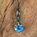 Zilver Designs Silver Jewellery Blue Topaz Solid 925 Sterling Silver Pendant SP3040