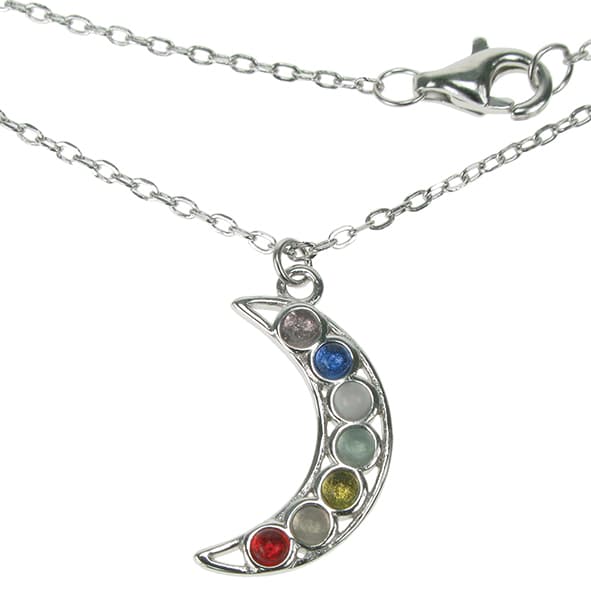 Zilver Designs Silver Jewellery Chakra Moon Necklace SN4668