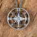 Zilver Designs Silver Jewellery Compass Solid 925 Sterling Silver Pendant SP4404