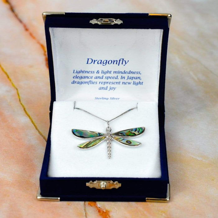 Zilver Designs Silver Jewellery Dragon Fly Paua Shell Solid 925 Sterling Silver Pendant SP4213