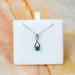 Zilver Designs Silver Jewellery Emerald Cabouchon Twist Solid 925 Sterling Silver Pendant SP4425