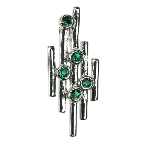 Zilver Designs Silver Jewellery Emerald Pipes Pendant SP4461