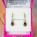 Zilver Designs Silver Jewellery Garnet Pear Facet Solid 925 Sterling Silver Hook Earrings SE4138