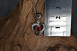 Zilver Designs Silver Jewellery Garnet with CZ Heart Solid 925 Sterling Silver Pendant SP4292