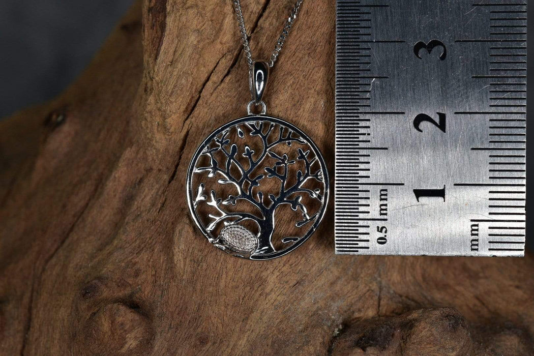 Zilver Designs Silver Jewellery Hedge Hog Tree Of Life Solid 925 Sterling Silver Pendant SP4431