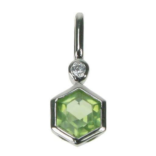 Zilver Designs Silver Jewellery Peridot Hexagon Pendant SP4707