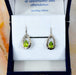 Zilver Designs Silver Jewellery Peridot Open drop Solid 925 Sterling Silver Hook Earrings SE4465