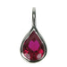 Zilver Designs Silver Jewellery Ruby Small Pear Pendant SP4701