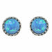 Zilver Designs Silver Jewellery Sky Opal Solid 925 Sterling Silver Stud Earrings SE4283