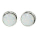 Zilver Designs Silver Jewellry Snow Opal Medium Round Studs SE4686