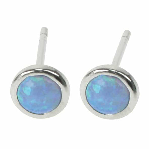 Zilver Designs Sky Opal Mini Round Studs SE4683