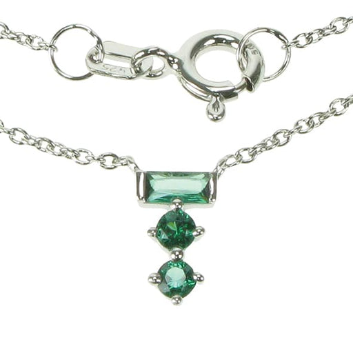 Zilver Designs ZILVER JEWELLERY Emerald 3 Stone Necklace SN4633