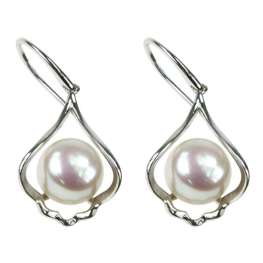Zilver Designs ZILVER JEWELLERY Pearl in Silver Shell Hook Earrings SE4334
