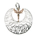 Zilver Designs ZILVER JEWELLERY Rose Gold Fairy on Flower Moon Pendant SP4262
