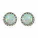 Zilver Designs ZILVER JEWELLERY Snow Opal with Silver detail Stud SE4284