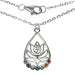 Zilver Silver jewelery Lotus Flower Chakra Necklace SN4670